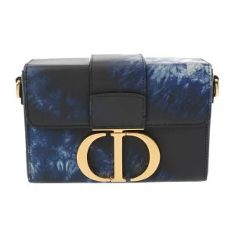Christian Dior Bag Blue Black Leather Shoulder